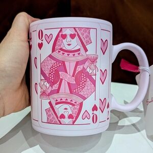 New Queen of Hearts Playing Card Valentine's Day Pink Mug